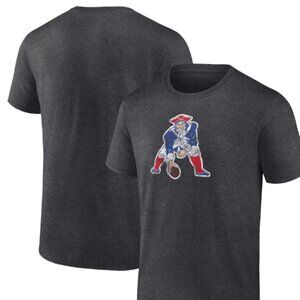 New England Patriots Charcoal Classic Logo TShirt